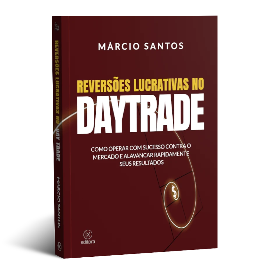Perspectiva 3D do livro Reversões Lucrativas no Day Trade — método Price Action para traders do mercado internacional